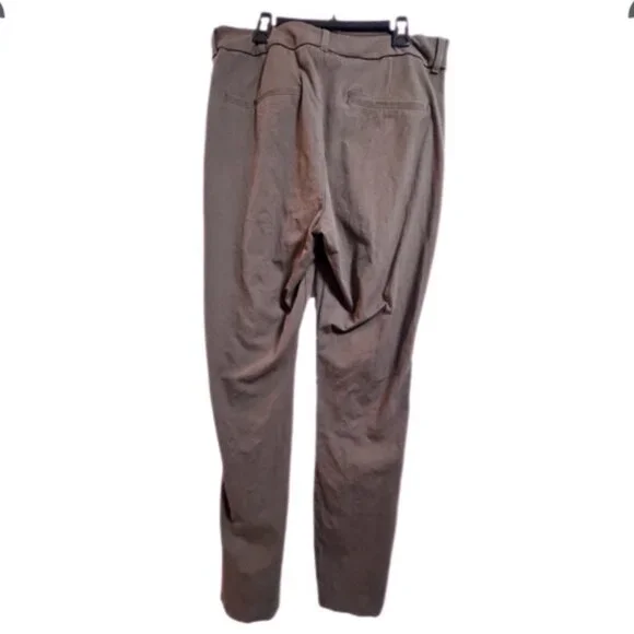 🔥 FLASH SALEOld Navy Brown Pixie Skinny Pants Size10 High Rise Split Hem Office - Picture 4 of 7